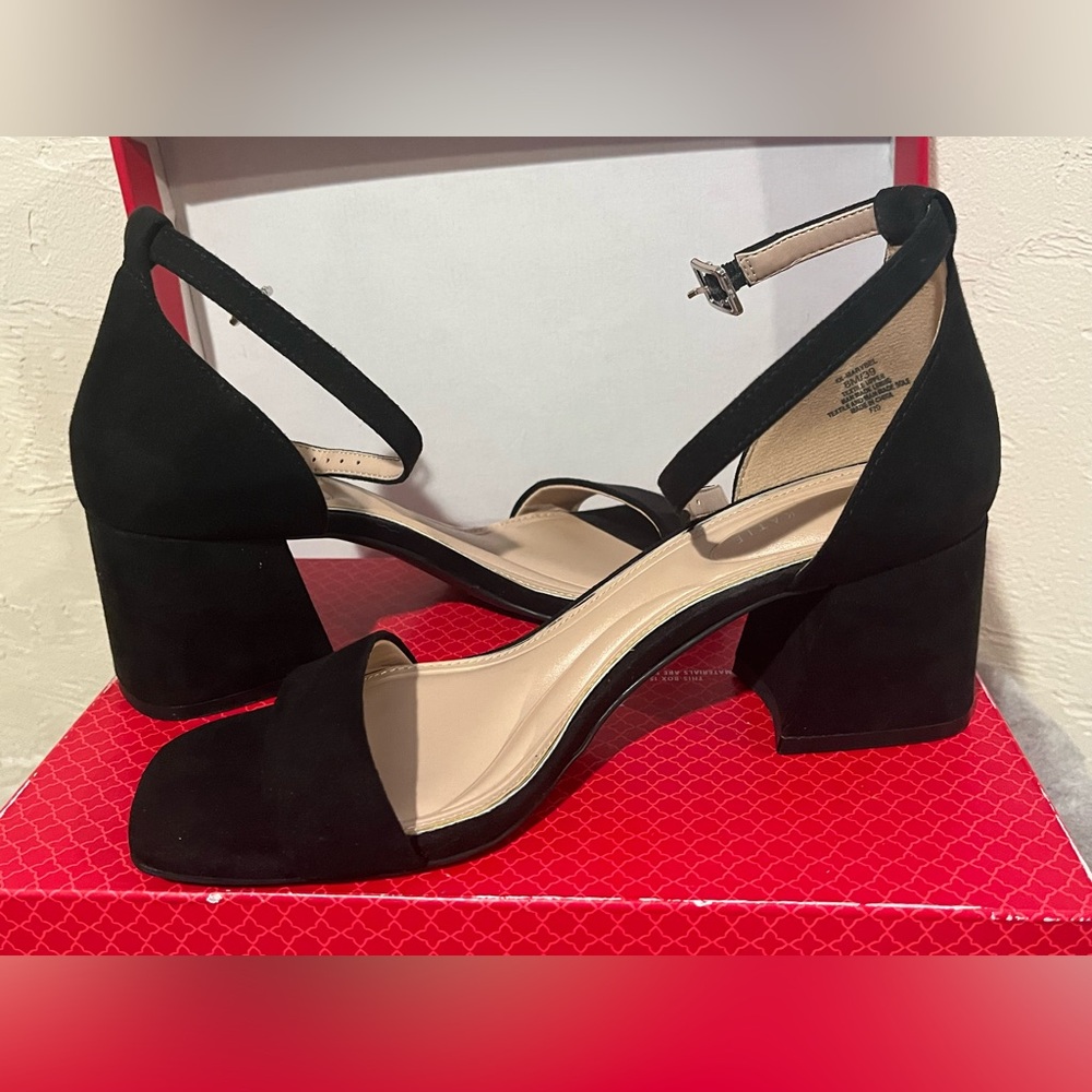 Kelly & Katie - Black Suede Block Heel - Women’s Size 8